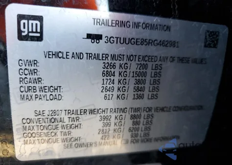 2024 GMC Sierra K1500 Denali from USA, damaged, VIN 3GTUUGE85RG462981